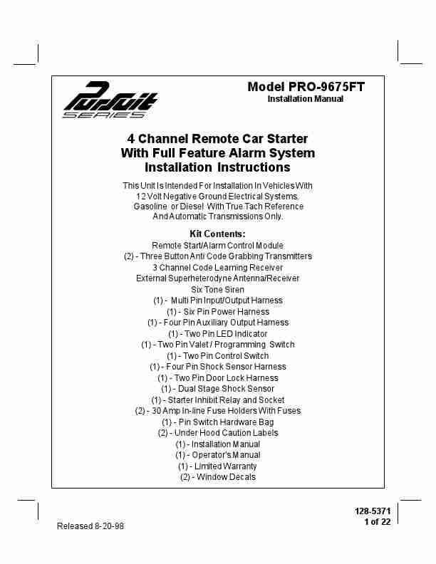 Audiovox Automobile Alarm PRO-9675FT-page_pdf